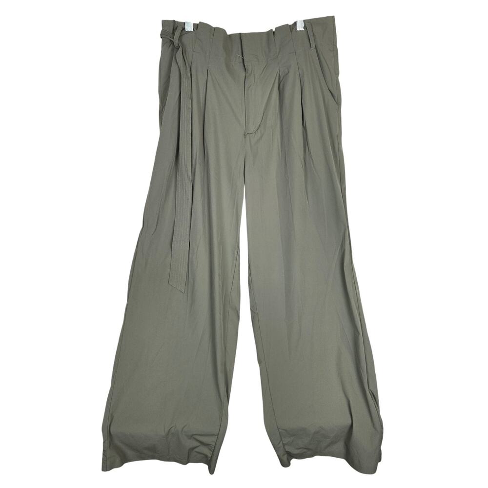 Thred & Supply Dusty Olive Baggy Wide Leg Pants L Casual Lightweight Utililty